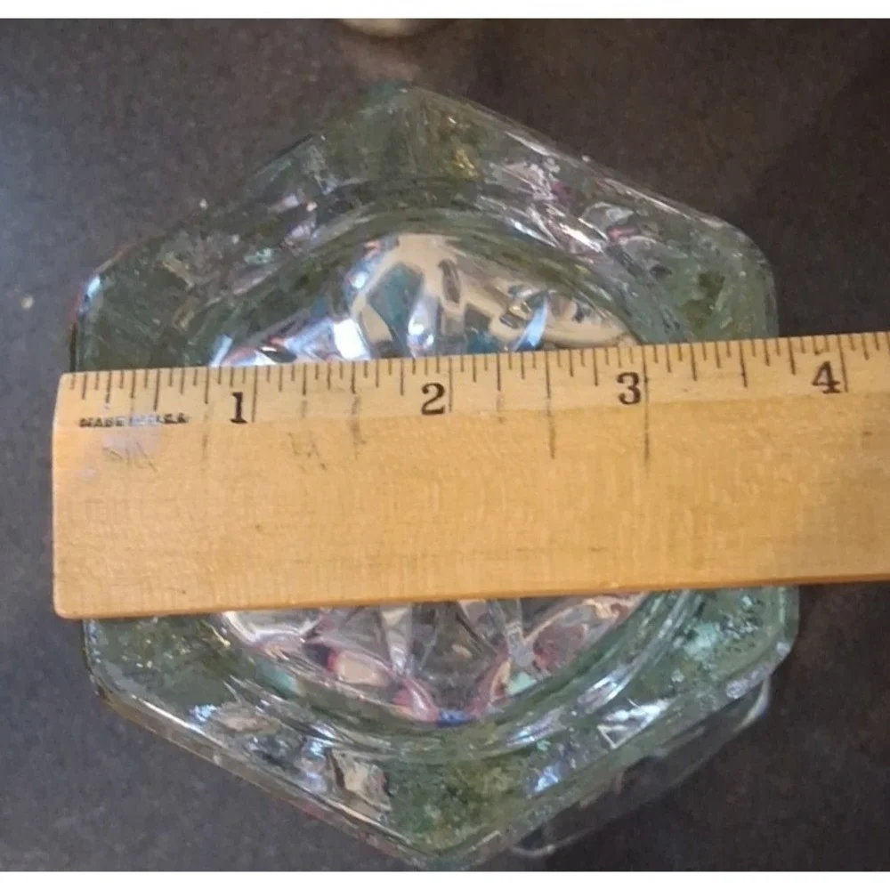 Vintage Hazel Atlas‎ Starburst Pressed Glass Vase 10 in.